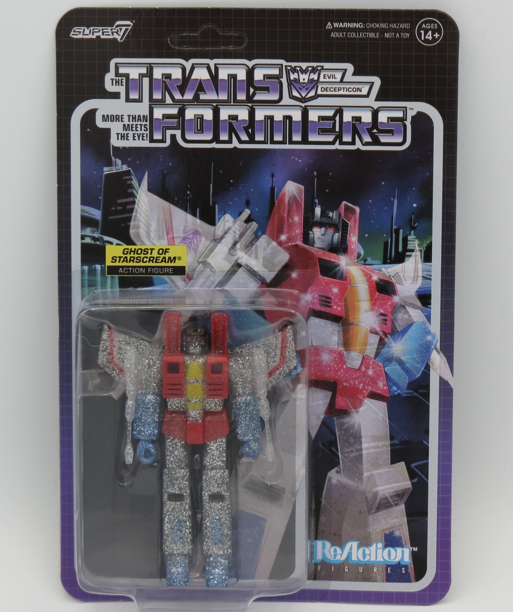 Ghost of Starscream - Glitter - Transformers - Wave 8 - ReAction - Super7
