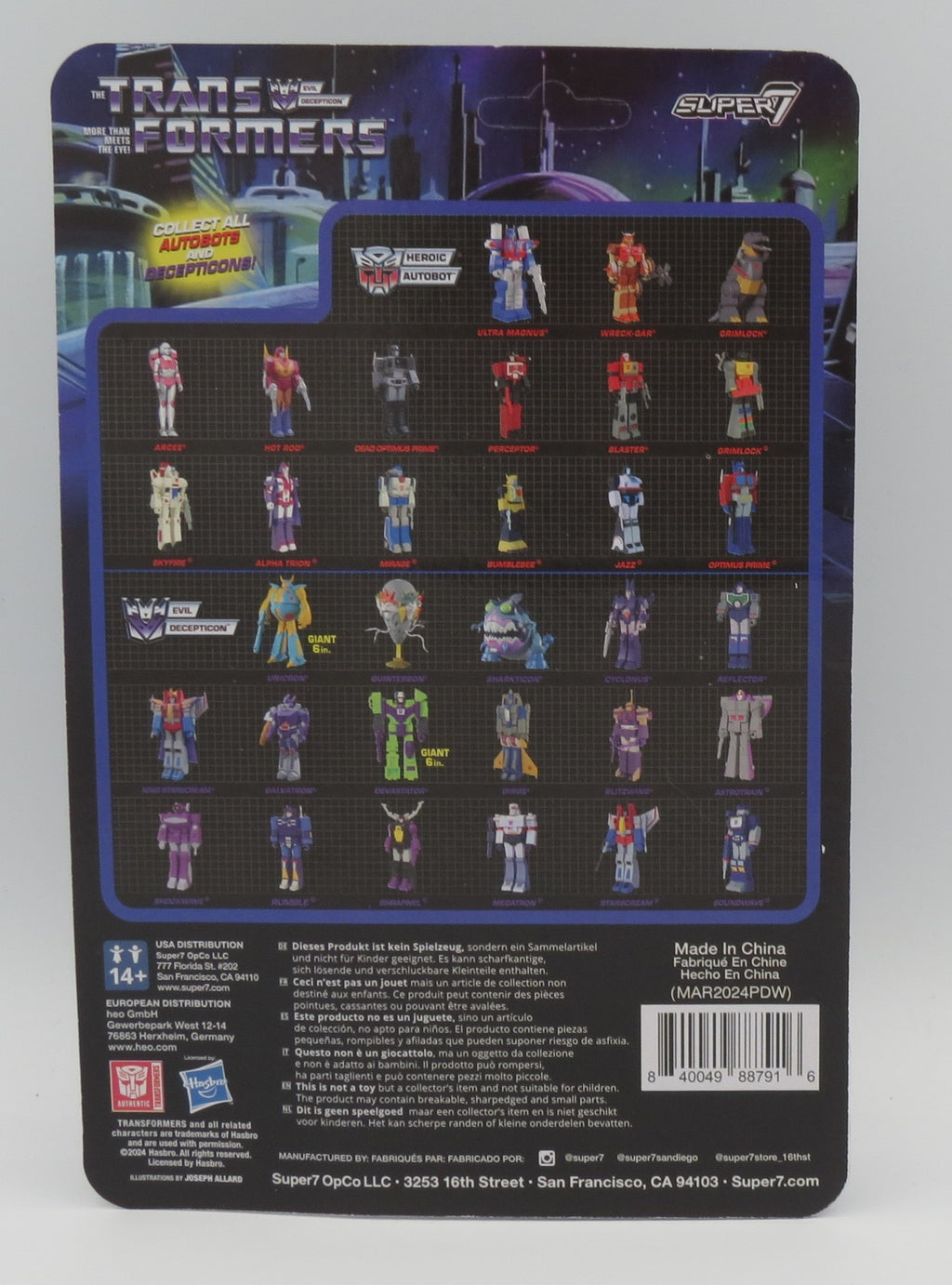 Ghost of Starscream - Glitter - Transformers - Wave 8 - ReAction - Super7