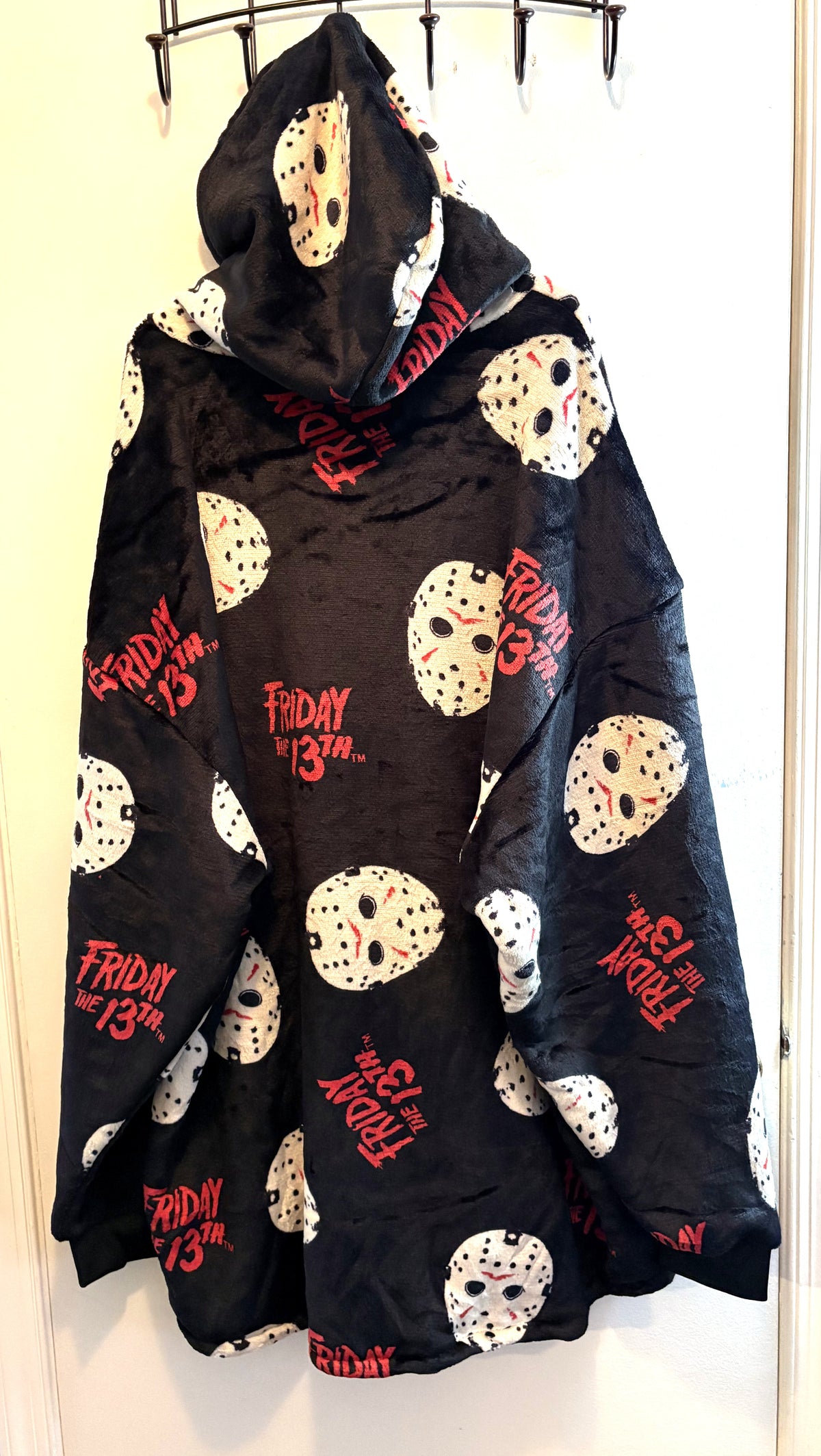 Friday The 13th Plush Blanket Hoodie Oversized Small/Medium NEW