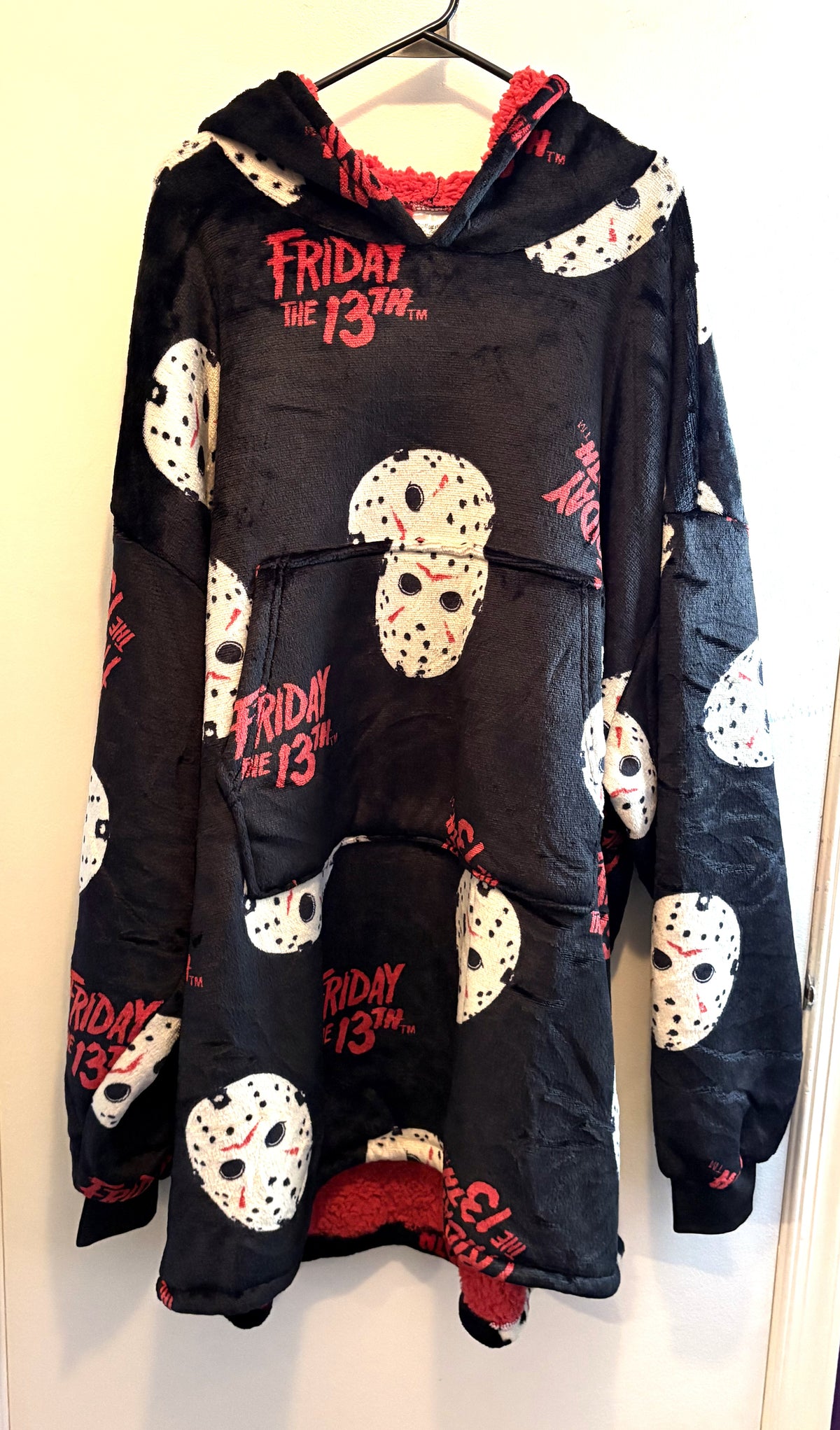 Friday The 13th Plush Blanket Hoodie Oversized Small/Medium NEW