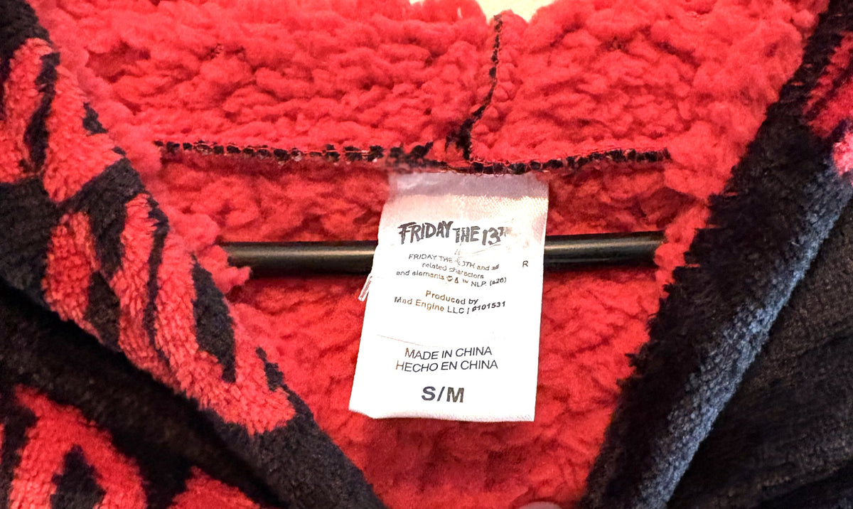 Friday The 13th Plush Blanket Hoodie Oversized Small/Medium NEW