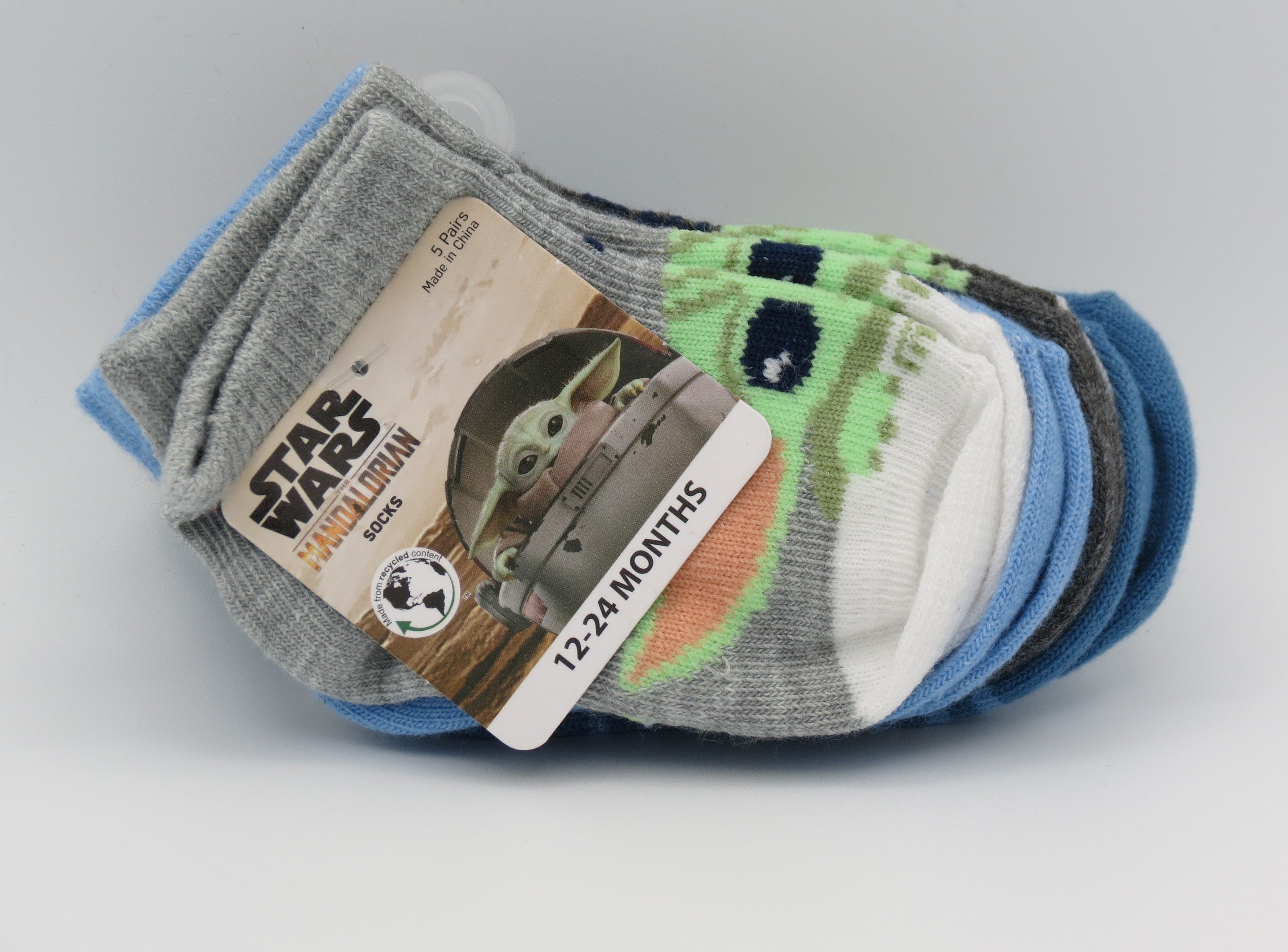 STAR WARS Baby The Mandalorian 5 Pack Shorty Socks 12-24 Months