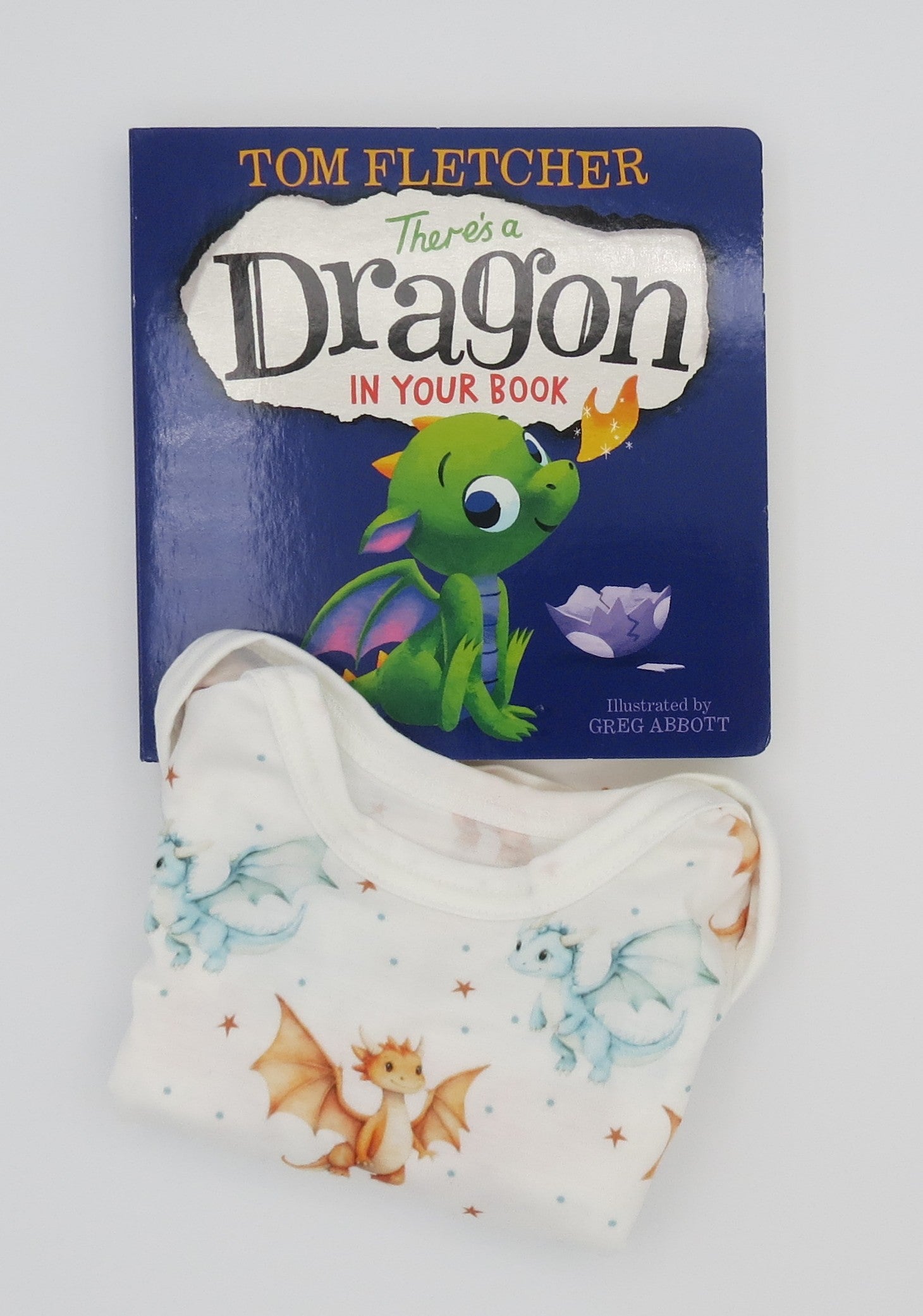 There's A Dragon in Your Book with Unisex Baby Dragon Onesie - New