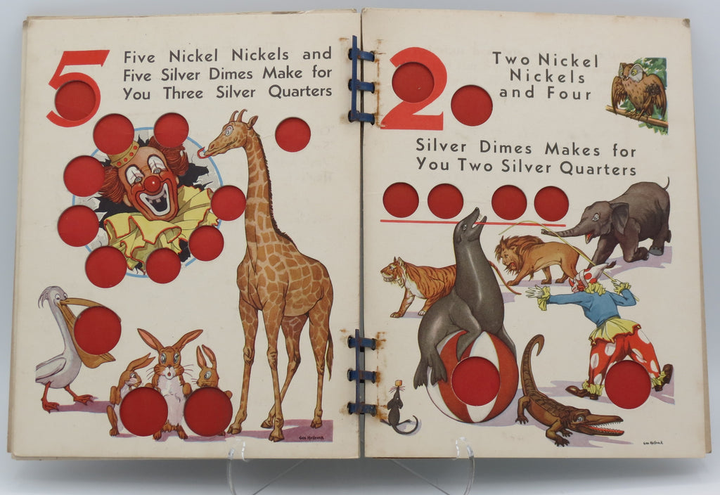 Vintage 1940s "IT IS FUN TO SAVE"  Circus Themed Coin Saving Book