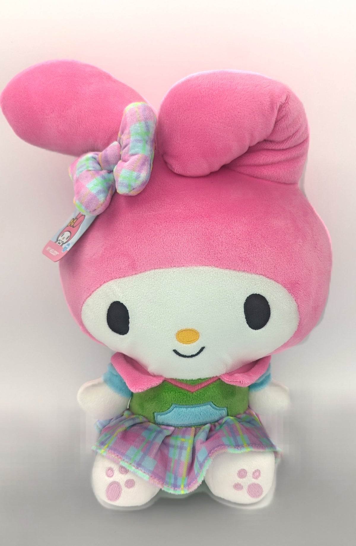 Sanrio My Melody Plush with Plaid Skirt NEW