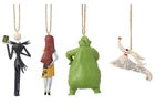 Jim Shore Nightmare Before Christmas Hand-painted Ornament Set of 4 NEW