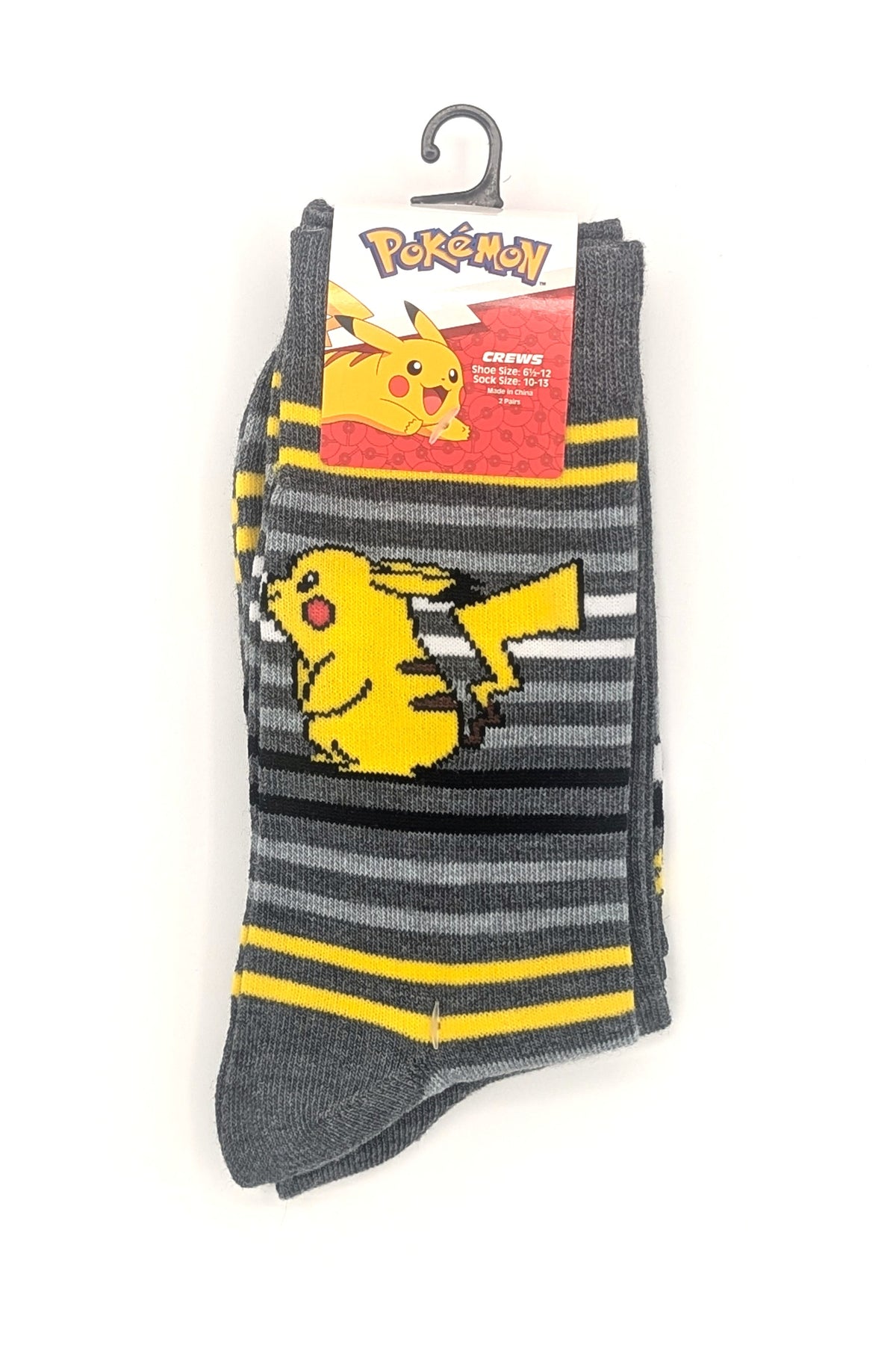 Pokemon Pkachu Socks 2 Pack NEW