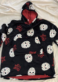 Friday The 13th Plush Blanket Hoodie Oversized Small/Medium NEW